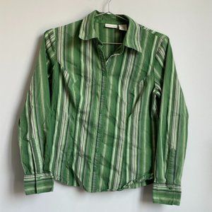 St. Johns Bay Long Sleeve Striped Button Down